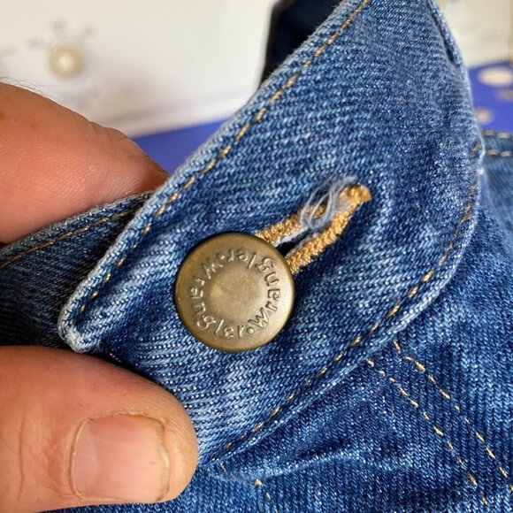 Wrangler Jean Shorts Mens 38 Blue Denim 9" Outdoors Casual Classiccore - Picture 5 of 8